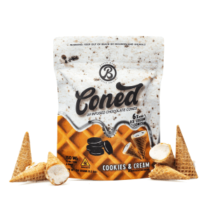 Baked Bags Delta 9 THC Coned - Cookies & Cream (150 mg Total Delta 9 THC) - Combo
