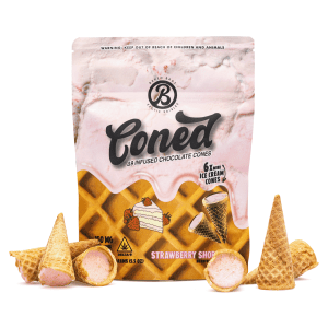 Baked Bags Delta 9 THC Coned - Strawberry Shortcake (150 mg Total Delta 9 THC) - Combo