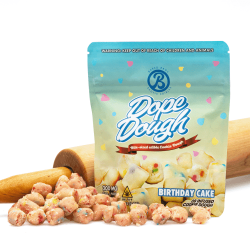 Baked Bags Delta 9 THC Dope Dough - Birthday Cake (200 mg Total Delta 9 THC) - Combo