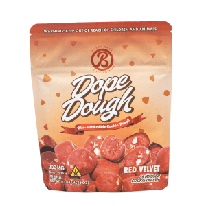 Baked Bags Delta 9 THC Dope Dough - Red Velvet (200 mg Total Delta 9 THC) - Bag Front