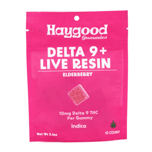 Haygood Delta 9 Live Resin Gummies - Elderberry (200 mg Total Delta 9 THC) - bag front