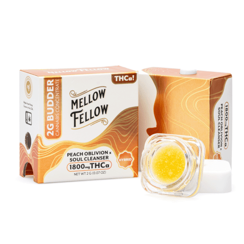 Mellow Fellow THCa Budder - Peach Oblivion X Soul Cleanser (2 Gram) - Combo