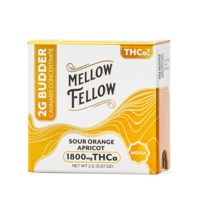 Mellow Fellow THCa Budder - Sour Orange Apricot (2 Gram) - Box Front