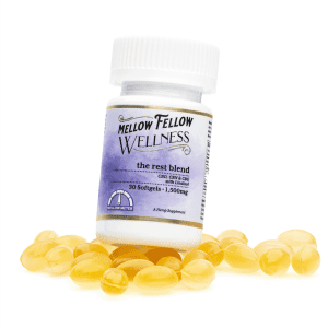 Mellow Fellow Wellness Softgel Capsules - Rest Blend (1500 mg Total Cannabinoids) - Combo
