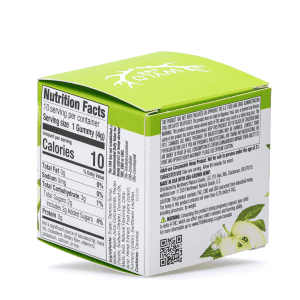 Wyld Delta 9 CBD CBG Low Dose Active Gummies - Sour Apple - 10 Count (220 mg Total Cannabinoids) - Box Back