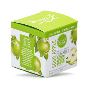 Wyld Delta 9 CBD CBG Low Dose Active Gummies - Sour Apple - 10 Count (220 mg Total Cannabinoids) - Box Front