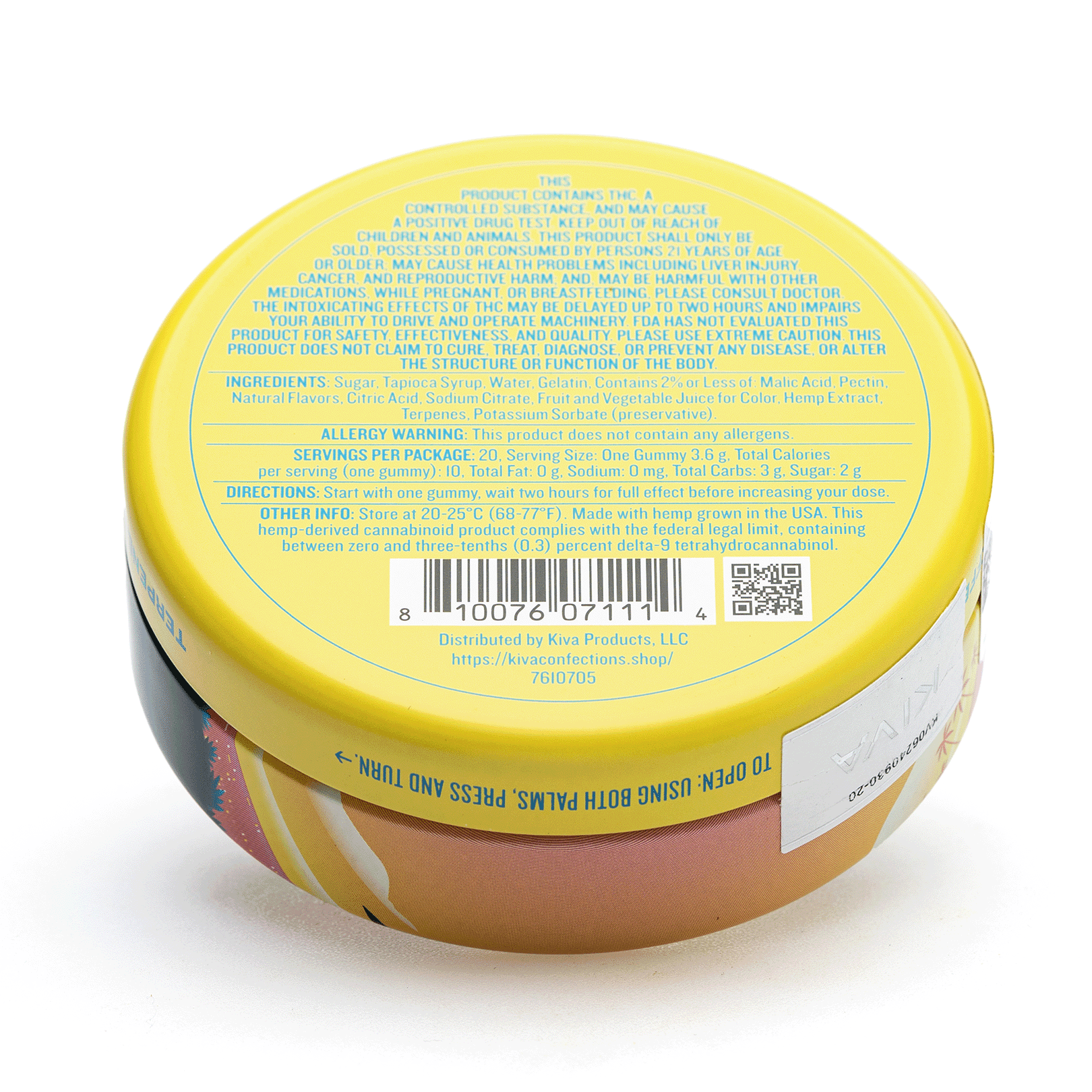 Camino Delta 9 THC Bliss Gummies - Watermelon Lemonade - Tin Back