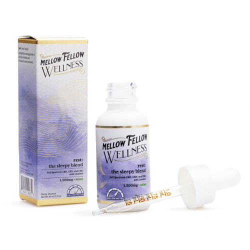 Mellow Fellow Wellness Tincture - Rest Blend - Mint (1500 mg Total Cannabinoids) - combo