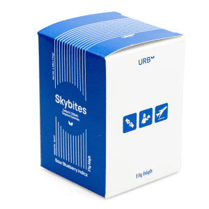 Urb Delta 9 THC Take Off Skybites - Sour Blueberry (300 mg Total Delta 9 THC) - Box Front
