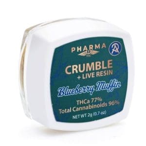 PharmaTHC THCa Crumble - Blueberry Muffin (2 grams) - Jar Front