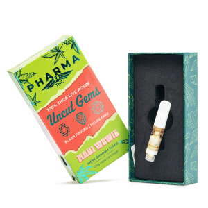 PharmaTHC Uncut Gems THCa Live Rosin Vape Cartridge - Maui Wowie (.5 gram) - Combo