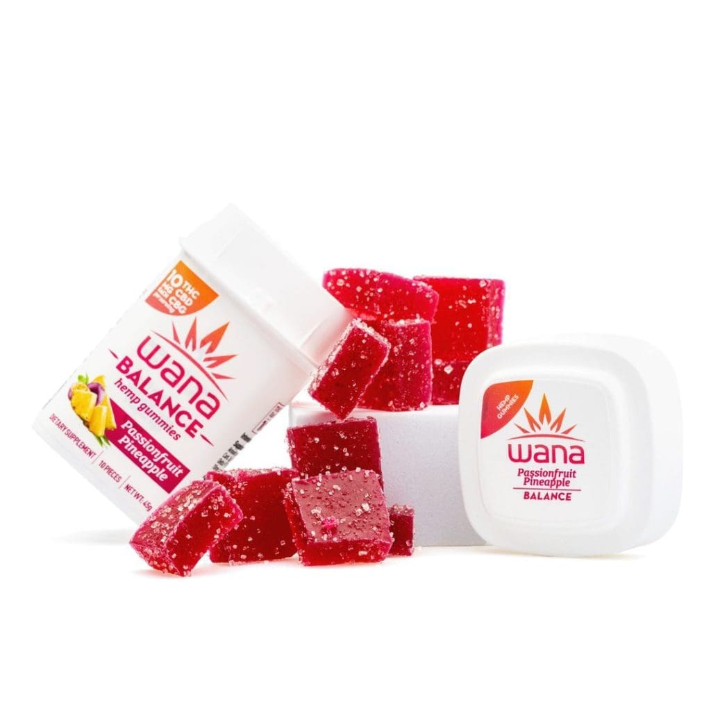 Wana Balance Gummies - Passionfruit Pineapple (300 mg Total Cannabinoids) - Combo