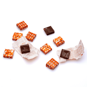 Cheeba Chews Delta 9 Chocolate Taffy - Sativa (100 mg Delta 9 THC Total) - Pile