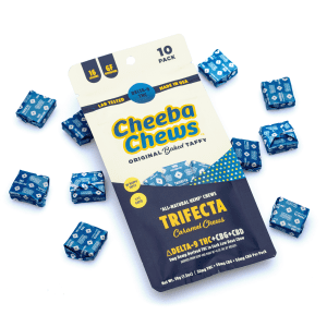 Cheeba Chews Delta 9 and CBG and CBD Caramel Chews - Trifecta (50 mg Total Cannabinoids) - Combo