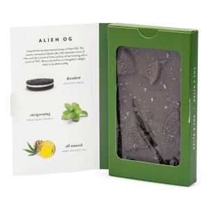 DeVINE Naturals Delta 8 and Delta 9 THC Cannabis Confections Chocolate Bar - Alien OG - combo