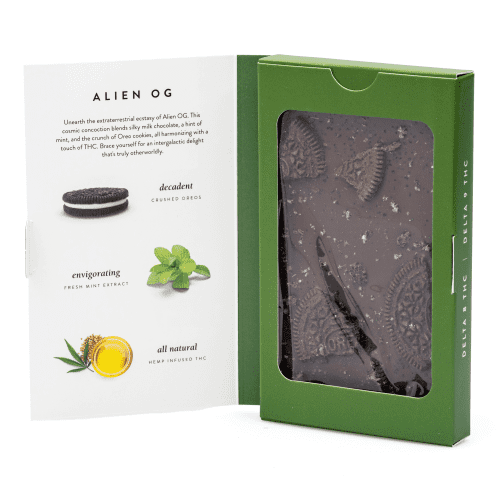 DeVINE Naturals Delta 8 and Delta 9 THC Cannabis Confections Chocolate Bar - Alien OG - combo