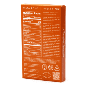 DeVINE Naturals Delta 8 and Delta 9 THC Cannabis Confections Chocolate Bar - Purple Haze - box back