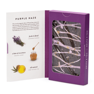 DeVINE Naturals Delta 8 and Delta 9 THC Cannabis Confections Chocolate Bar - Purple Haze - combo