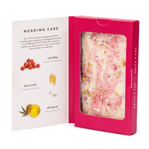 DeVINE Naturals Delta 8 and Delta 9 THC Cannabis Confections Chocolate Bar - Wedding Cake - combo