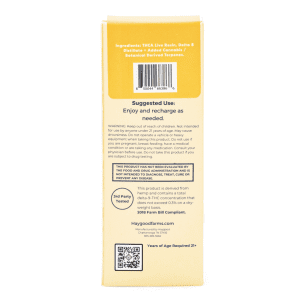 Haygood THCa and Live Resin Disposable Vape - Orange Creamsicle Hybrid (2 gram) - box back