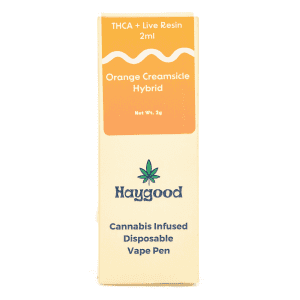 Haygood THCa and Live Resin Disposable Vape - Orange Creamsicle Hybrid (2 gram) - box front