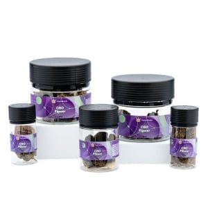 CBD Flower Bubba Kush - Jars Group Shot