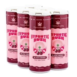 CannaBuddy Delta 9 THC Seltzer 6 Pack – Hypnotic Rush - Six Pack b