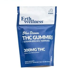 Erth Wellness THC Live Resin Gummies - Blue Dream - Bag Front