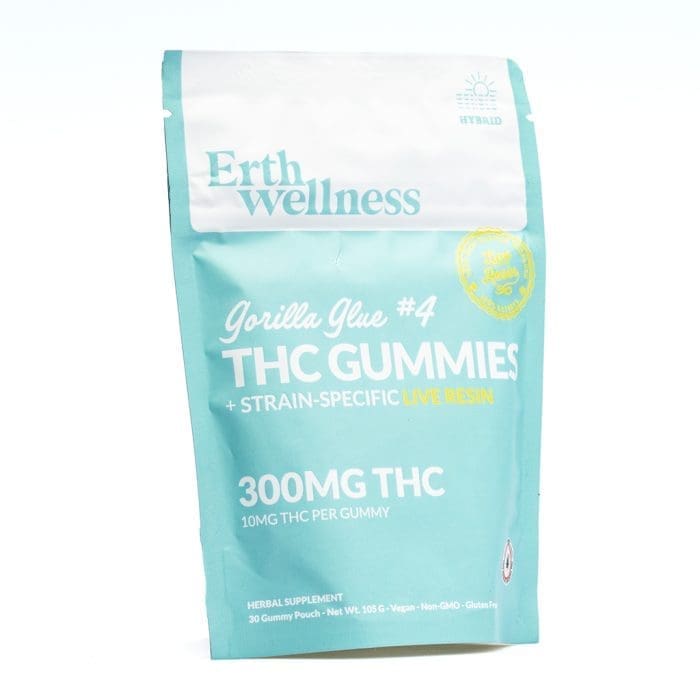 Erth Wellness THC Live Resin Gummies - GG#4 - Bag Front