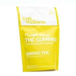 Erth Wellness THC Live Resin Gummies - Pineapple Express - Bag Front