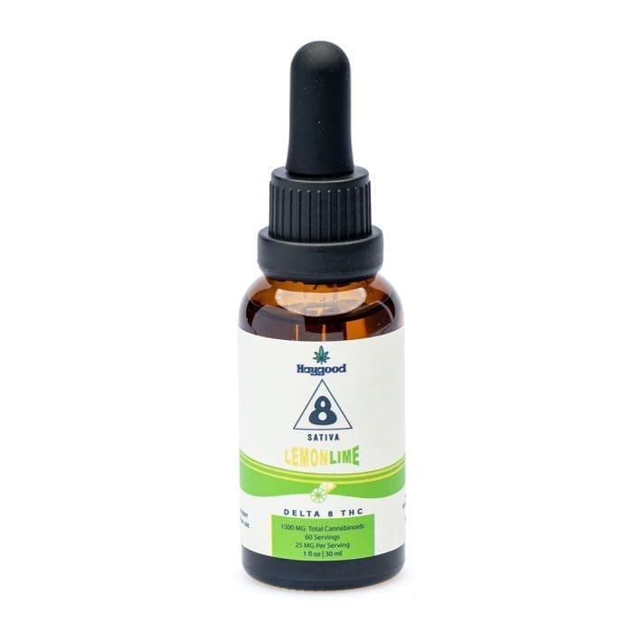 Haygood Delta 8 Tincture - Lemon Lime - bottle front