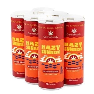 CannaBuddy Delta 9 THC Seltzer 6 Pack - Hazy Sunrise - Six Pack.jpg