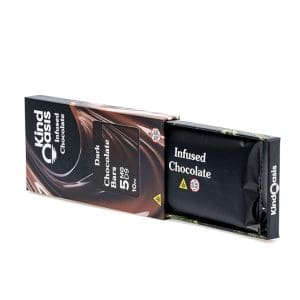 Kind Oasis Delta 9 THC Dark Chocolate Bar - Box Open.jpg