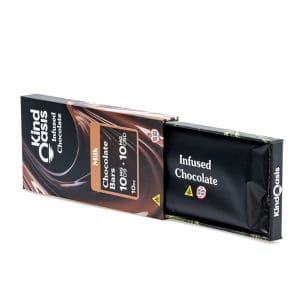 Kind Oasis Delta 9 THC and CBD Milk Chocolate Bar - Box Open.jpg