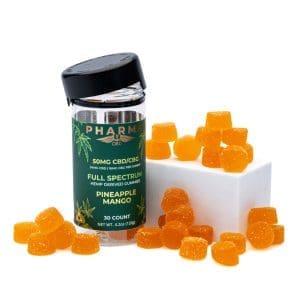 PharmaCBD Full Spectrum CBD and CBG Gummies - Pineapple Mango - combo