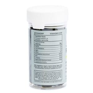 VIIA CBD and CBG Revive Relief Gummies - THC Free - Jar Back