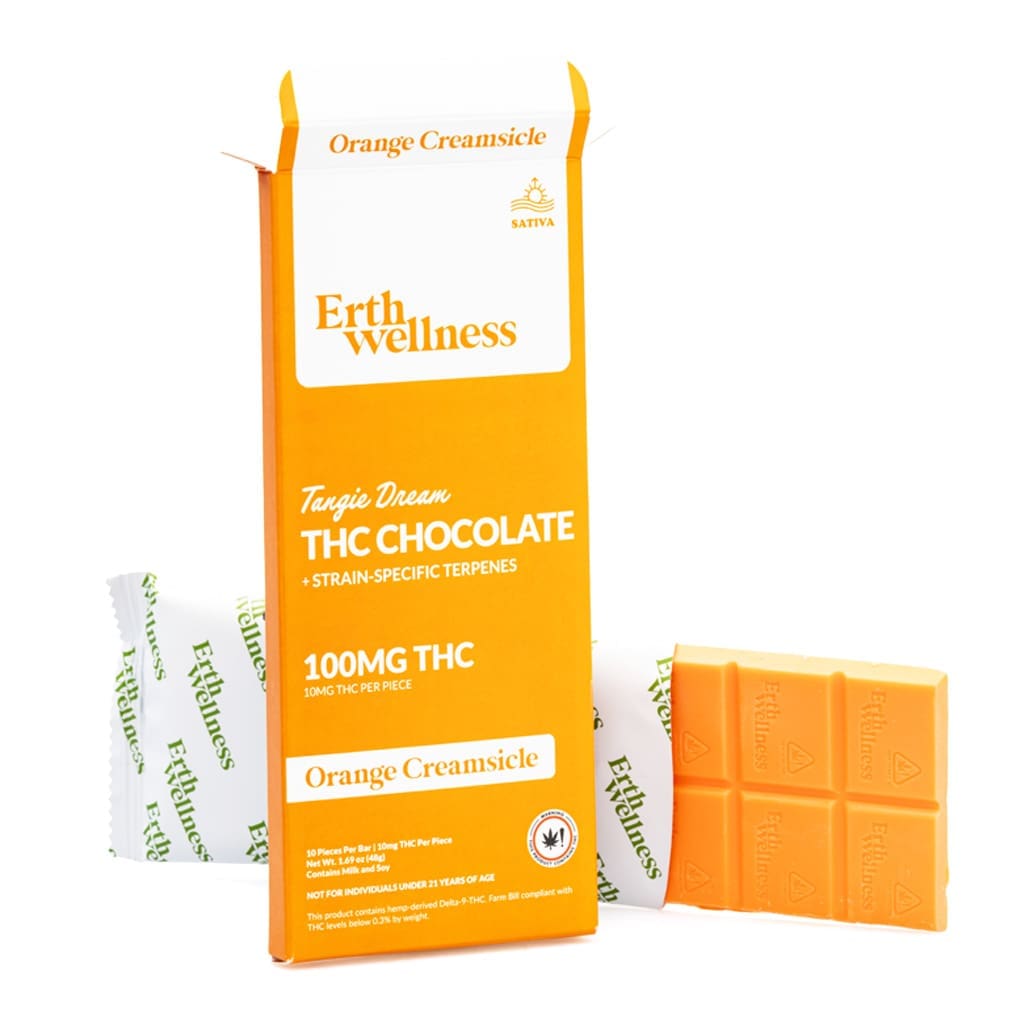 Erth Wellness Delta 9 THC Live Resin Chocolate Bar - Tangie Dream Sativa - combo