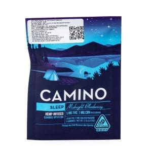 Camino Delta 9 THC and CBN Sleep Gummies 2 ct - Midnight Blueberry - bag front