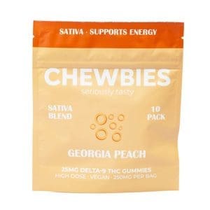 Chewbies Delta 9 THC Gummies - Georgia Peach Sativa - bag front