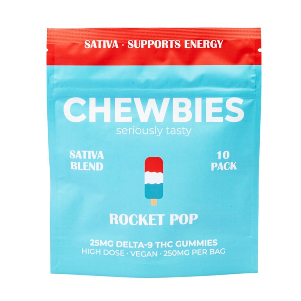 Chewbies Delta 9 THC Gummies - Rocket Pop Sativa - bag front