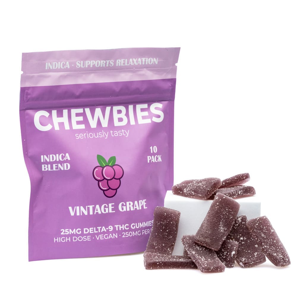 Chewbies Delta 9 THC Gummies - Vintage Grape Indica - combo