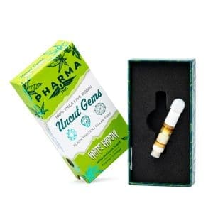 PharmaTHC Uncut Gems THCa Live Rosin Vape Cartridge - White Widow (.5 gram) - combo